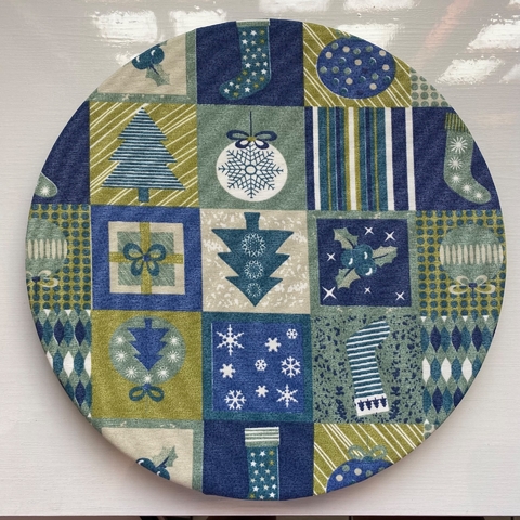 Capa para sousplat - Natal azul