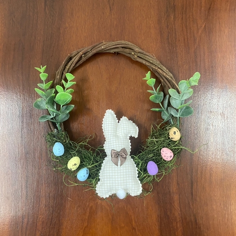 guirlanda pascoa coelho bege