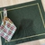 Conjunto 8 peças (4 LUGARES) - Sarja verde com bordado dourado