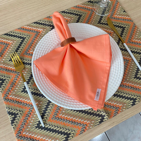 Lugar americano - Zig Zag Laranja