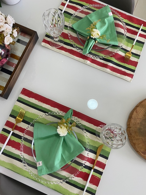 (8 unidades) americanos dupla face impermeável melancia (Coleção Elegance) - comprar online