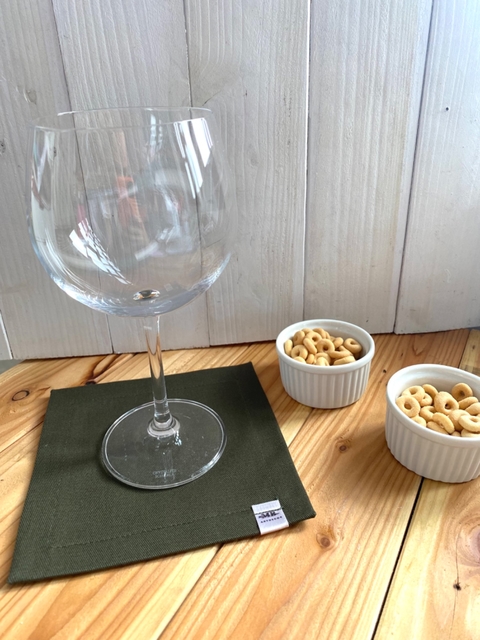 Guardanapo de coquetel - verde musgo