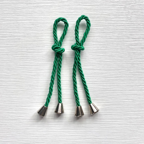 Par (2unidades) Porta guardanapo nó verde prata