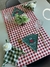 Trilho de mesa xadrez vermelho 46x135cm (semi impermeável) - loja online