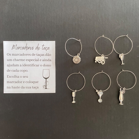 kit 6 marcadores de taças