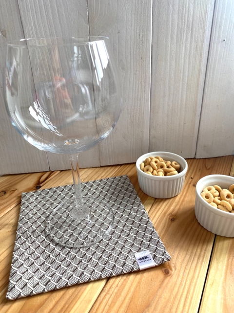 (4 unidades) Guardanapo de coquetel - colmeia bege e marron