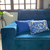 Kit com 2 Almofadas retangular azul com enchimento