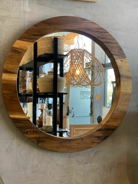 ESPEJOS REDONDOS DE MADERA - comprar online