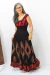 VESTIDO CIGANINHA BATIK Cor PRETO VERMELHO - loja online