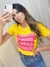 Cropeed Feminino Malha 100% Algodão - Tudo o que eu quero é Comida e Atenção