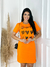 Vestido Laranja - Corações - comprar online