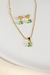 Conjunto Turmalina Helena Banhado a Ouro 18k