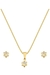 Conjunto Estrela Infantil Banhado a Ouro 18k