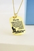 Colar Placa Retangular Fotogravação Banhado a Ouro 18k - loja online