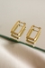 Argola Patricia Retangular Banhado em Ouro 18k