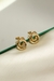 Brinco Dois Elos Leticia Banhado a Ouro 18k