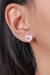 Brinco Alissa Coração Cravejado Microzirconias Prata 925