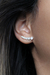 Brinco Ear Cuff 7 Zircônias Prata Legitima 925