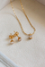 Imagem do Conjunto Yasmim Ponto de Luz Zircônia Banhado a Ouro 18k