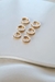 Trio Brincos Argolas Lisas Ponto de Luz Banhado a Ouro 18k - comprar online