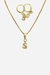 Conjunto Letras Iniciais Personalizado Banhado a Ouro 18k Banhado a Ouro 18k - comprar online