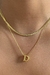 Imagem do Colar Letra Lisa Banhado a Ouro 18k
