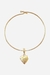 Bracelete Relicário Pequeno Coração Banhado a Ouro 18k - comprar online