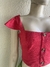 Cropped Seminovo Vermelho com Botões Fakes - Tamanho P - loja online