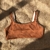 Top alças dupla face - poliamida - Caramelo/Off-white na internet