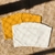 Top faixa dupla face - poliamida - Mostarda e Off-White