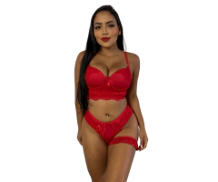 CONJUNTO COM BOJO CALCINHA FIO DUPLO COM PERSEX - loja online
