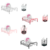 Kit Escorredor de Louça Cama Porta Talher 4 cores Rosa Preto na internet