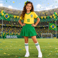 Shorts Saia Infantil Verde Bandeira - comprar online