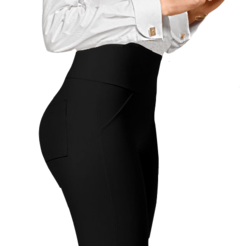 Calça preta bolsos atrás, do P ao Plus Size 64/66, suplex - Sebasttian-Roupas Femininas