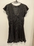 VESTIDO ZARA NEGRO CON PUNTITOS BLANCOS TALLE S