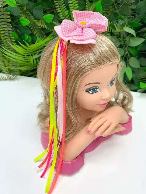 Laço Junino Infantil Xadrez Rosa - comprar online