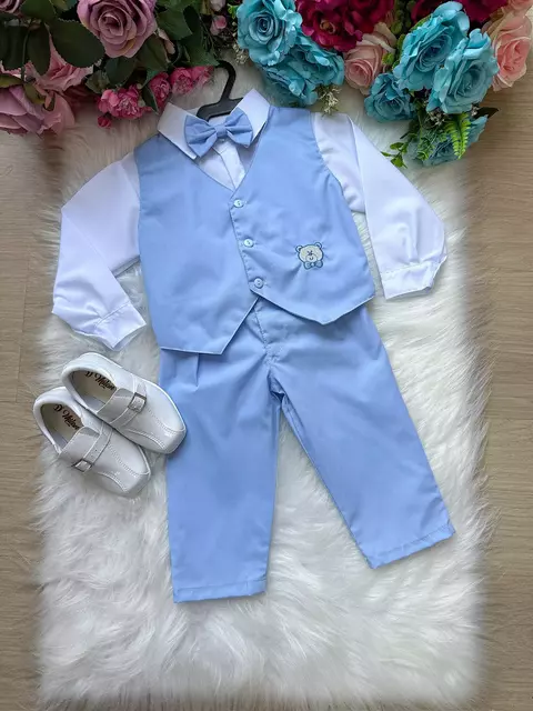 Conjunto Baby Menino Colete Azul Bebe - comprar online
