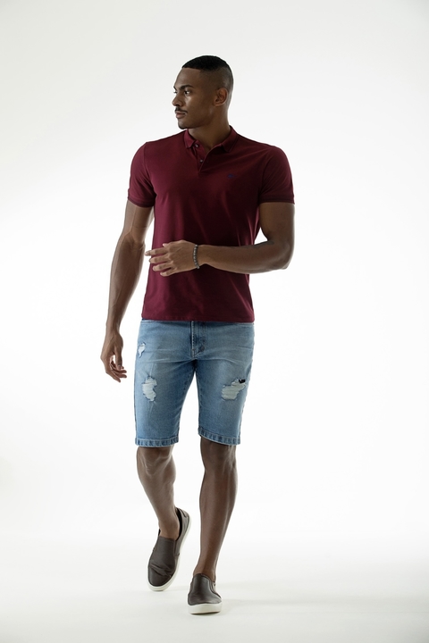 camiseta gola polo sallo vinho