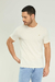 Camiseta no linho com pingente banhado a ouro - comprar online