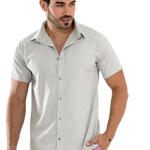Camisa Masculina de Linho Panamá - Estilo Casual e Confortável