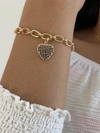 Pulseira coração black