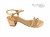 SANDALIA SALTO FEM. BEIRA RIO OURO ROSADO