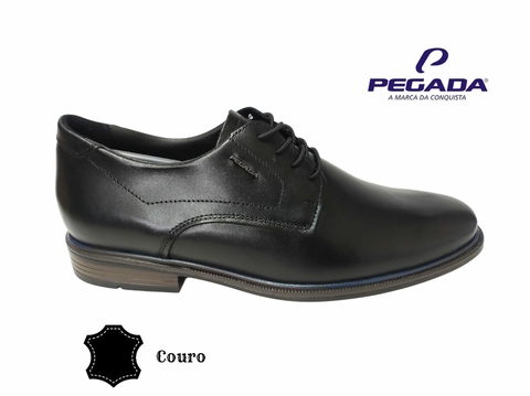 SAPATO SOCIAL MASC. COURO PEGADA PRETO