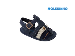 SANDALIA INF. MASC. MOLEKINHO MARINHO BRANCO CARAMELO - loja online