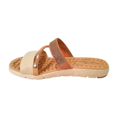 CHINELO PAPETE FEM. MODARE NUDE OURO ROSADO - comprar online