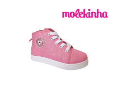 TÊNIS INF. FEM. MOLEKINHA GLITTER ROSA - loja online