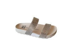 CHINELO BIRKEN FEM. MOLECA BRANCO OFF STRASS na internet