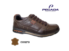 SAPATENIS MASC COURO PEGADA CRAVO