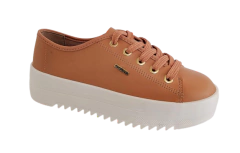 TENIS FEM. MOLECA PLATAFORMA TRATORADO AREIA - loja online