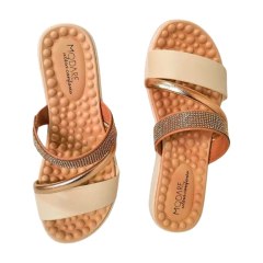 Imagem do CHINELO PAPETE FEM. MODARE NUDE OURO ROSADO